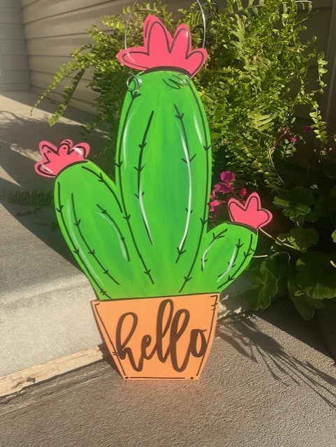 Cactus Door Hanger