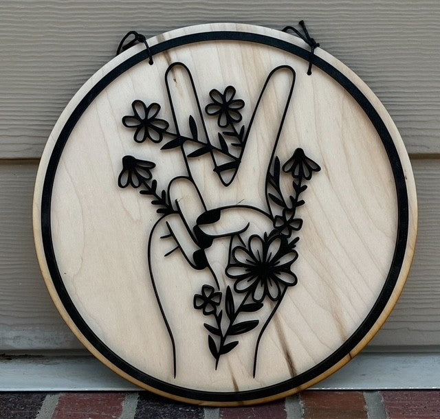 Floral Peace Sign