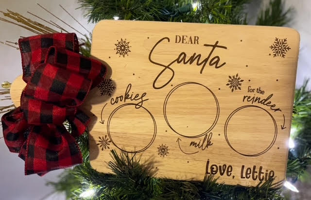 Santa's Cookie & Milk Board