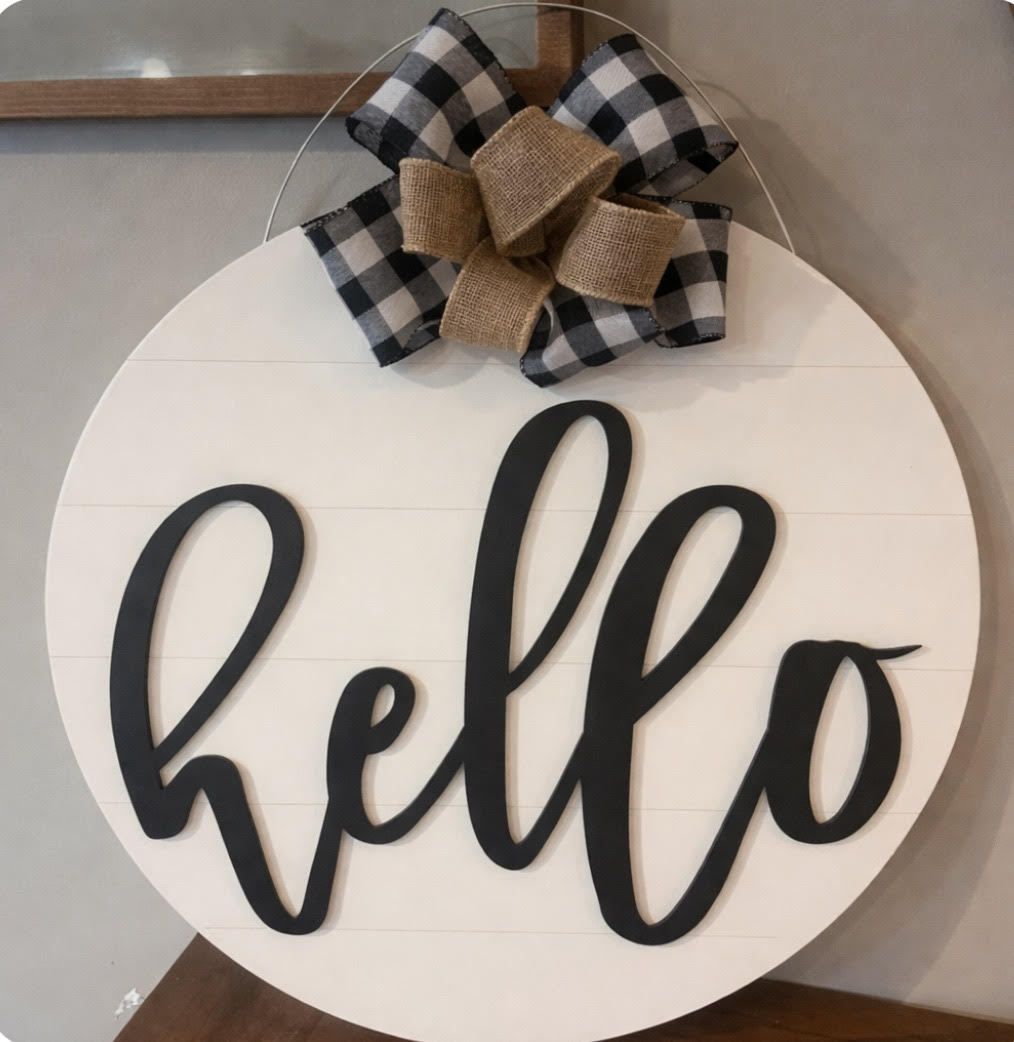 Hello Door Sign