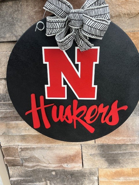 Husker N Door Hanger