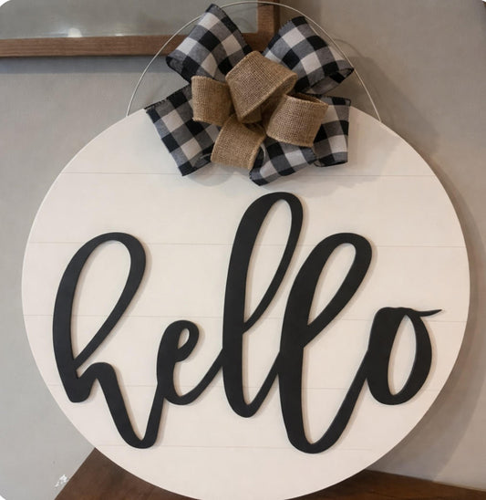 Hello Door Sign