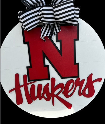 Husker Door Sign
