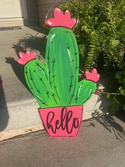 Cactus Door Hanger