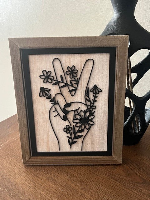 Floral Peace Sign